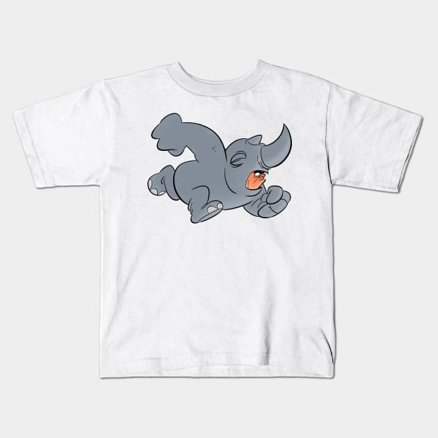 Rhino Kids T-Shirt by FanartFromDenisGoulet